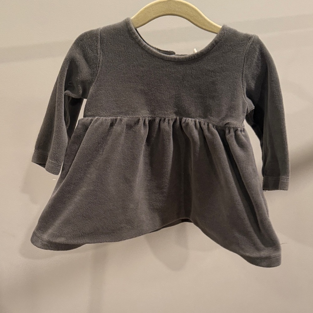 Quince Charcoal Baby Dress